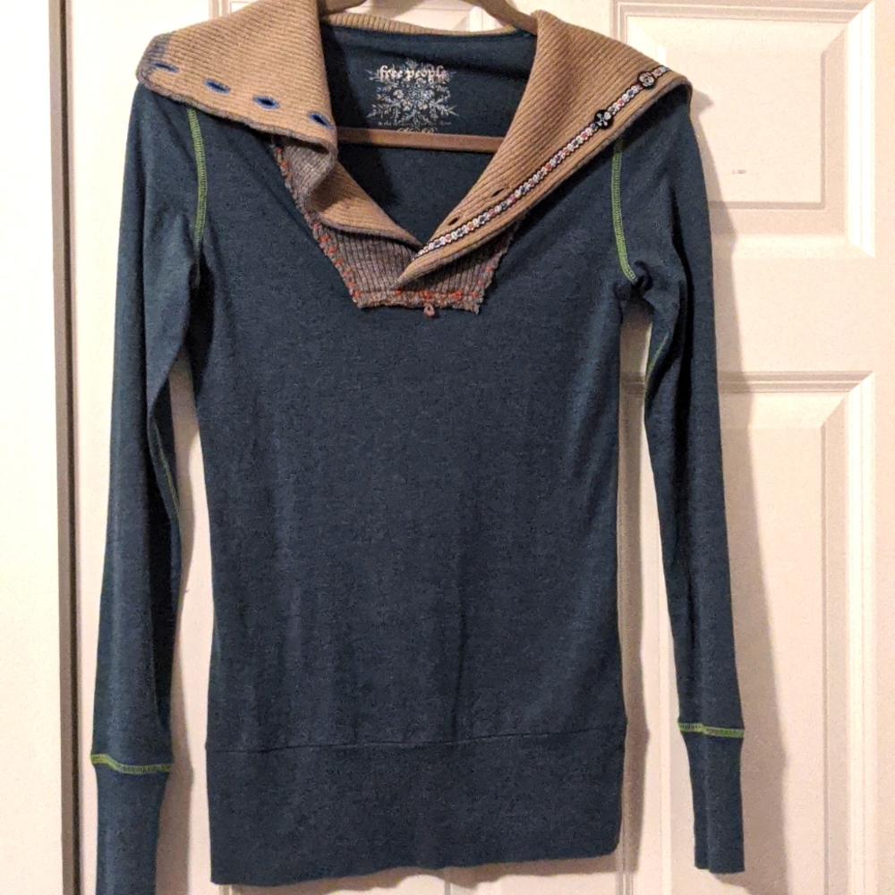 Free people long sleeve shirt
